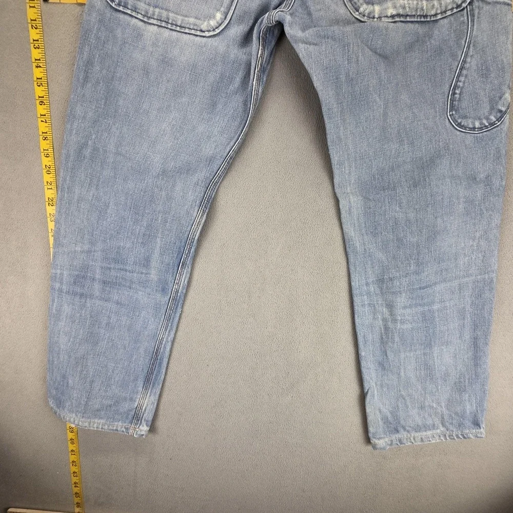 VTG Diesel Jeans Mens 30x34 Blue Kevor Altered Hem Light Wash Tapered 00772‎